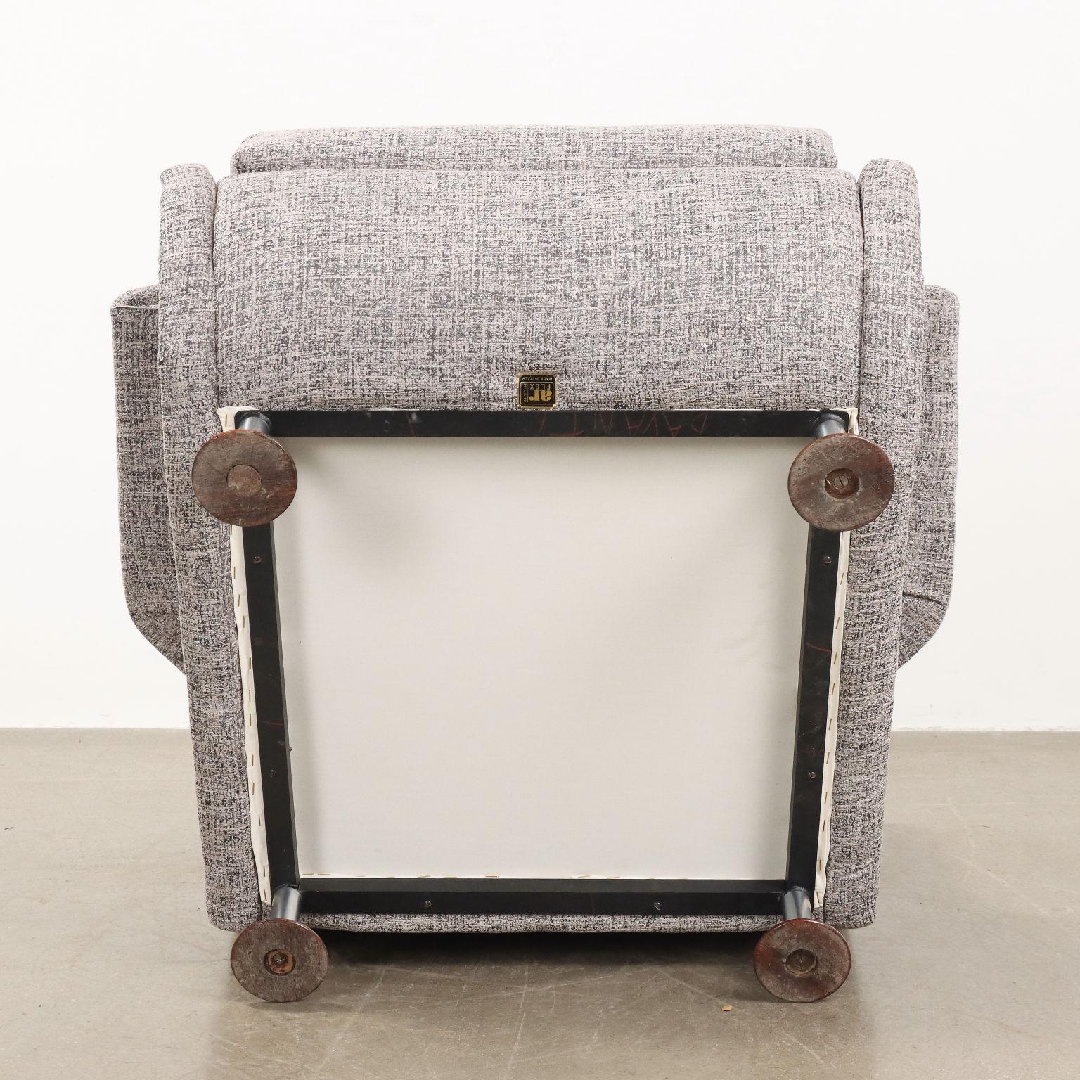 Pair of Regent armchairs by Marco Zanuso for Arflex Anni 60 gray 1