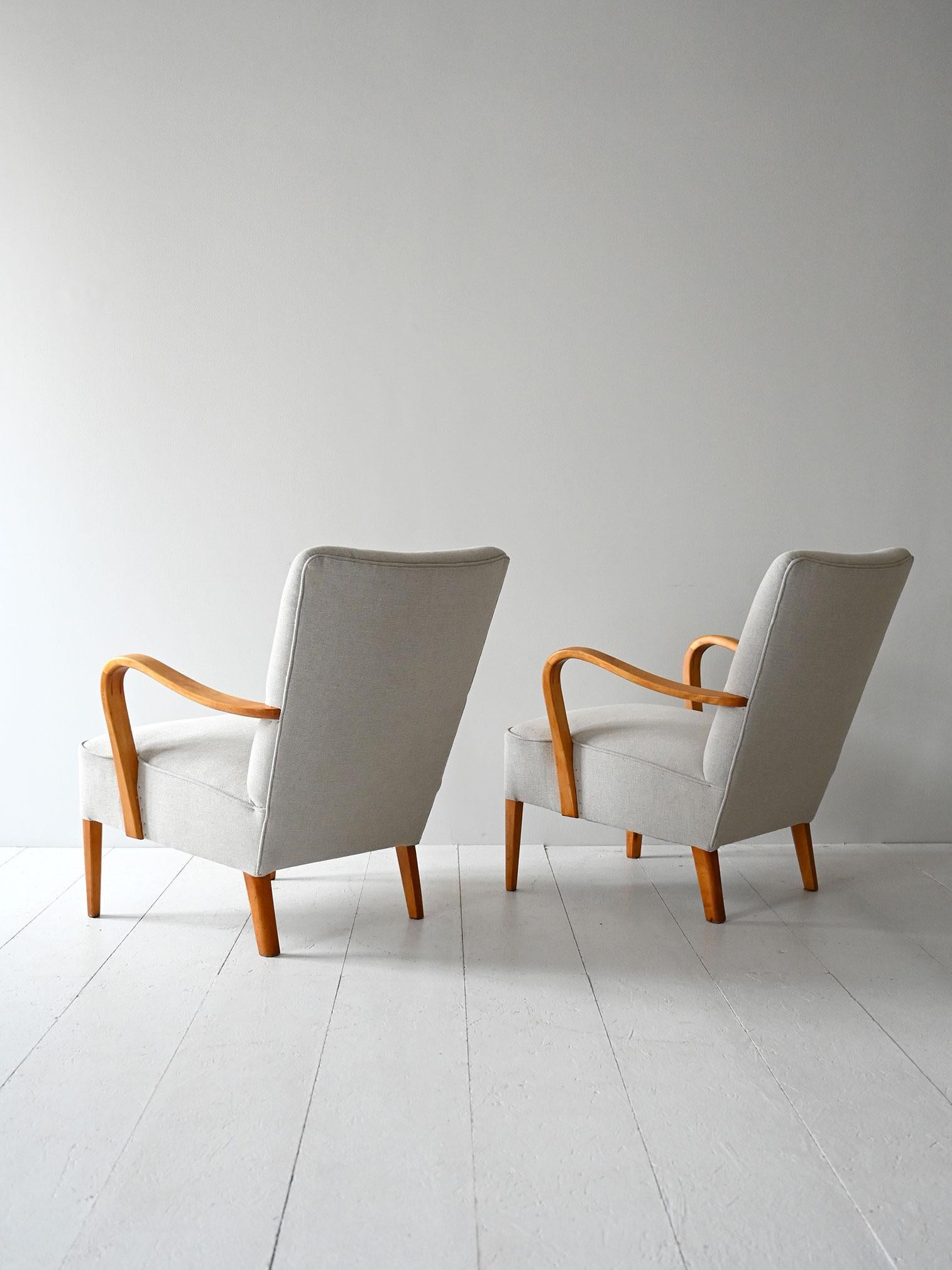 Pair of Scandinavian armchairs from the 1950s In Good Condition For Sale In Brescia, IT