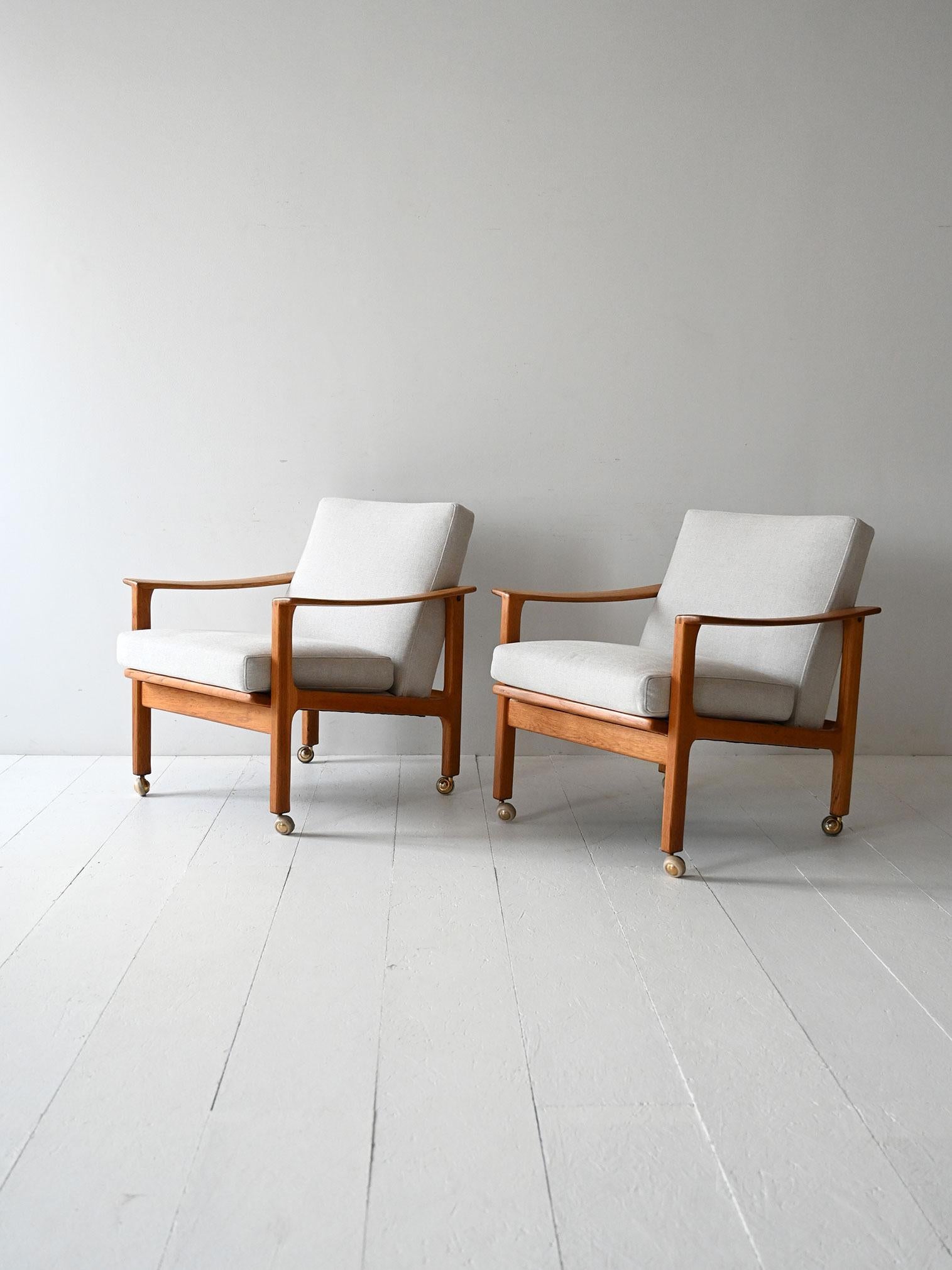 Pareja de sillones escandinavos de Ferd. Lundquist Gotemburgo Escandinavo moderno en venta