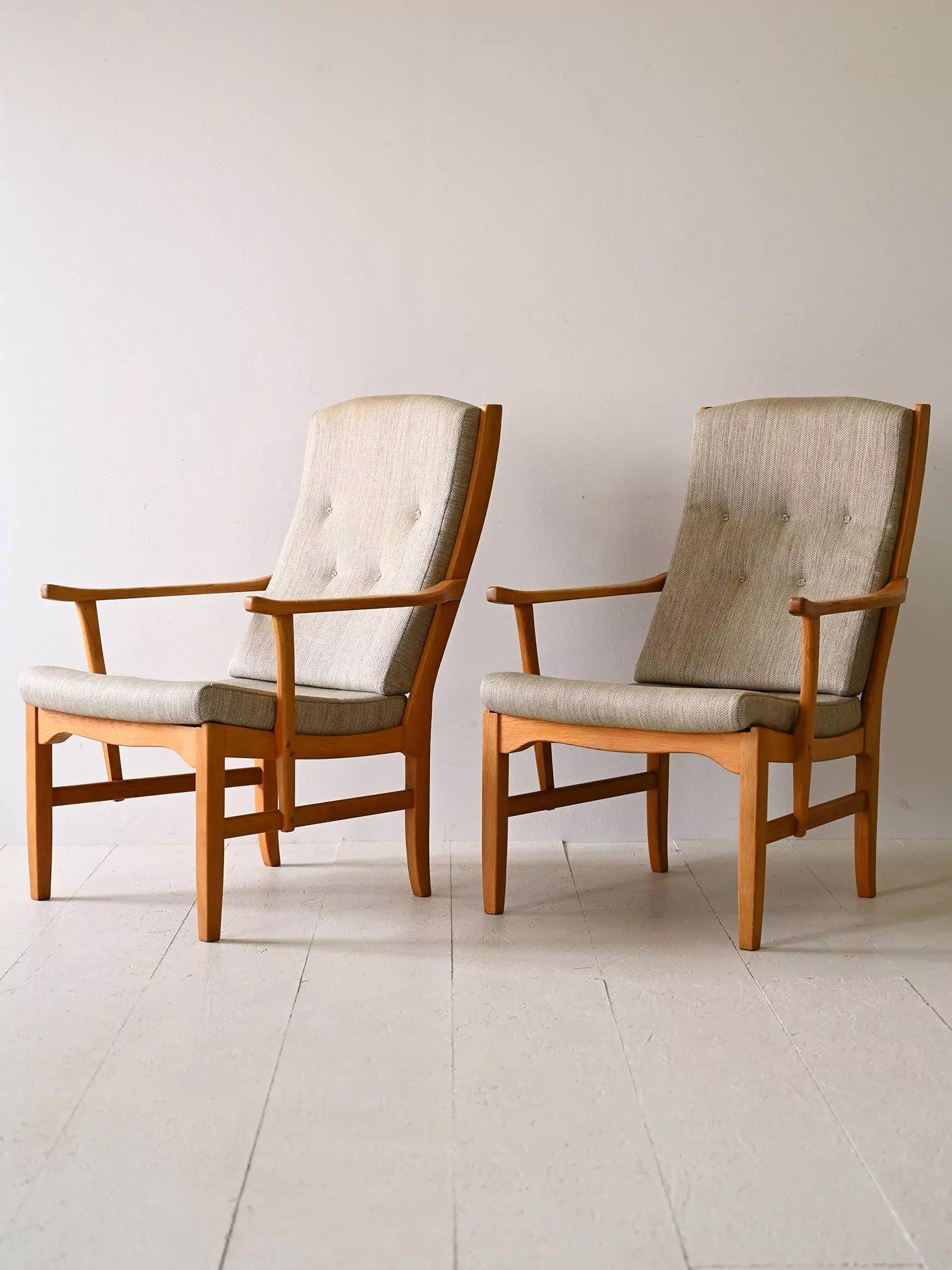 Scandinavian Pair of Armchairs For Sale 2