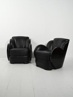 Paar skandinavische Art-Déco-Sessel