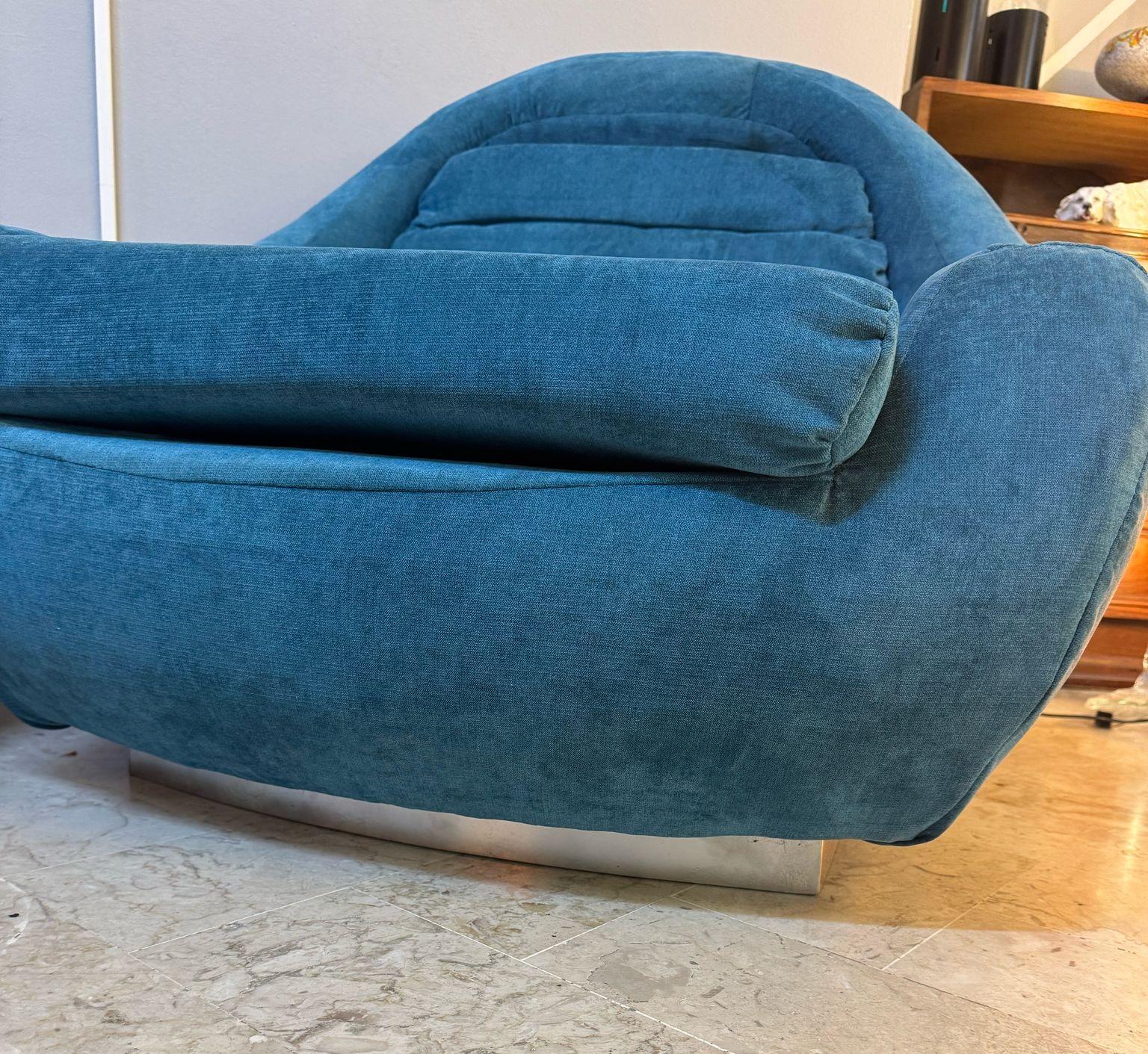 Late 20th Century Paire de fauteuils de style Carrera vert sarcelle en vente