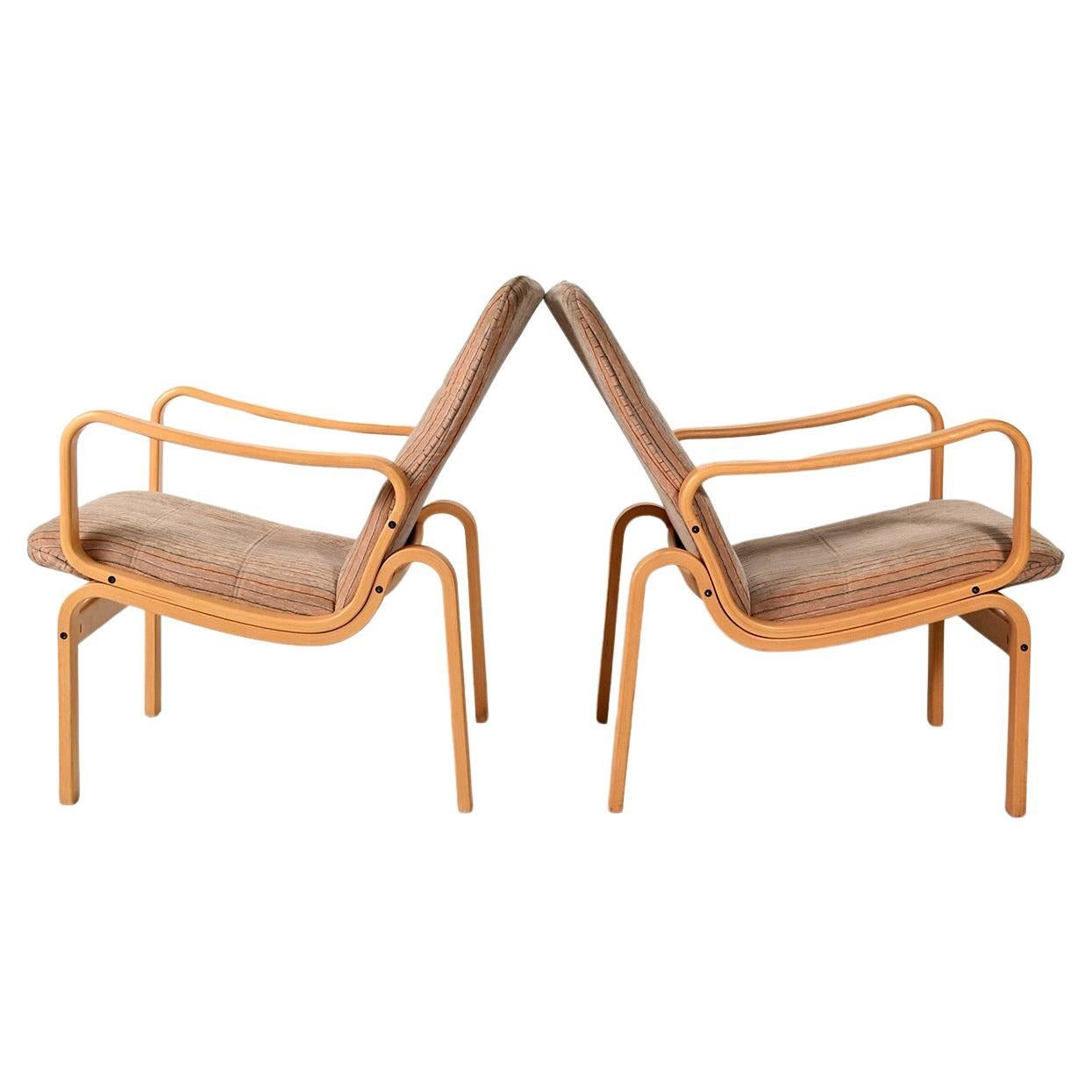 Coppia di poltrone svedesi di Ire Möbler in faggio en venta