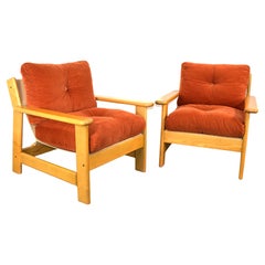 Vintage Pair of armchairs, Sweden, 1970s.