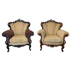 Coppia di poltrone, veneziano Intagliate a mano , "Royal Heritage", anni '70