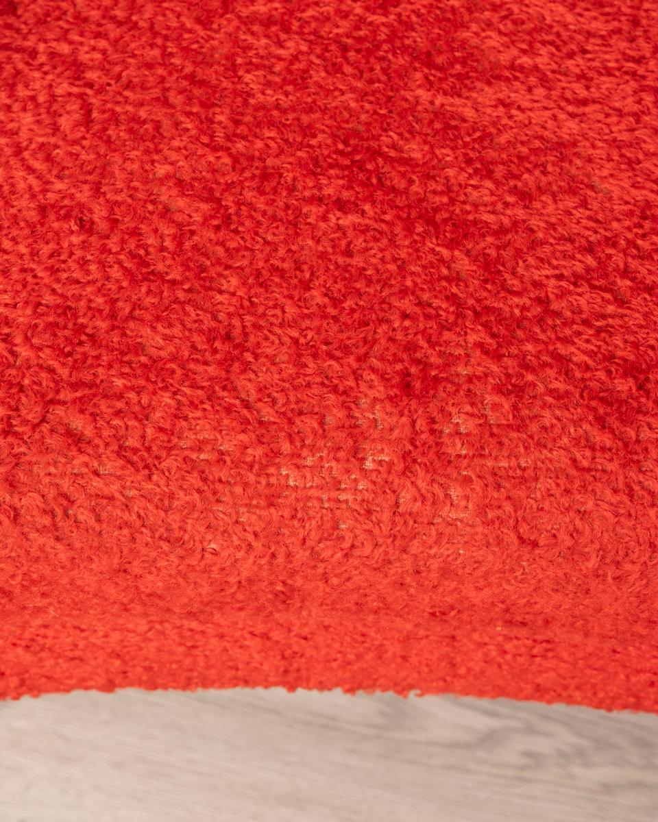 Coppia di poltrone vintage anni 50 tessuto rosso design Italiano en vente 1