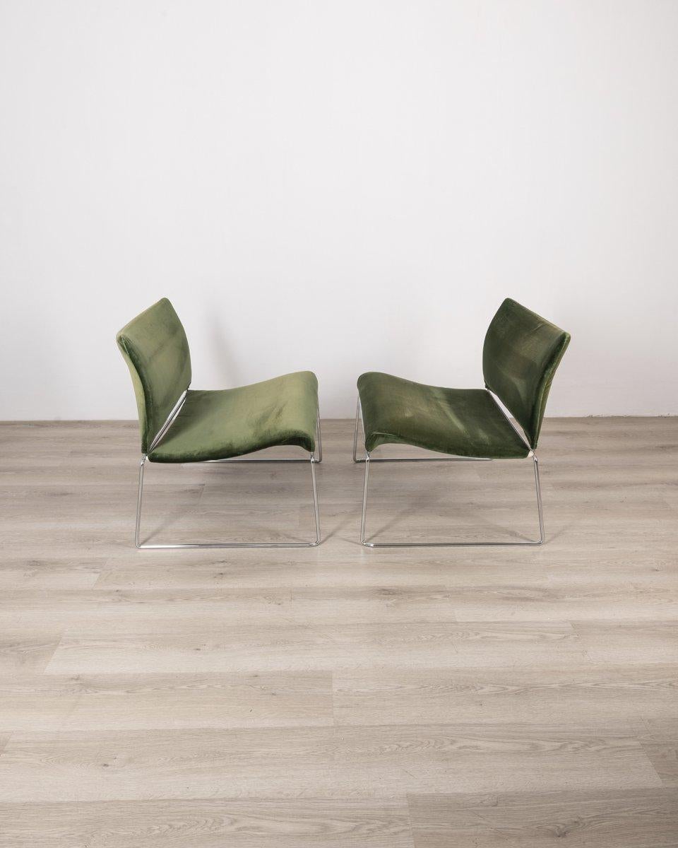 Italian Coppia di poltrone vintage anni 70 modello Saghi design Takahama per Gavina in vendita