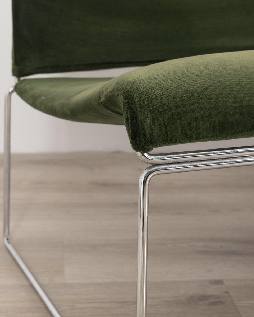 Acciaio Coppia di poltrone vintage anni 70 modello Saghi design Takahama per Gavina in vendita