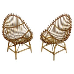 COPPIA di poltrone vintage in BAMBU'
