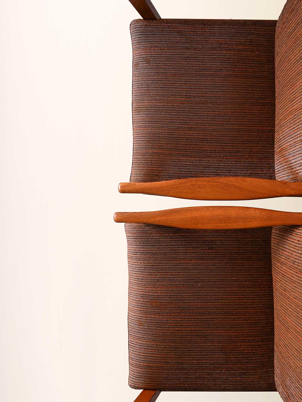 Coppia di poltrone vintage scandinave originali in teak in vendita 6