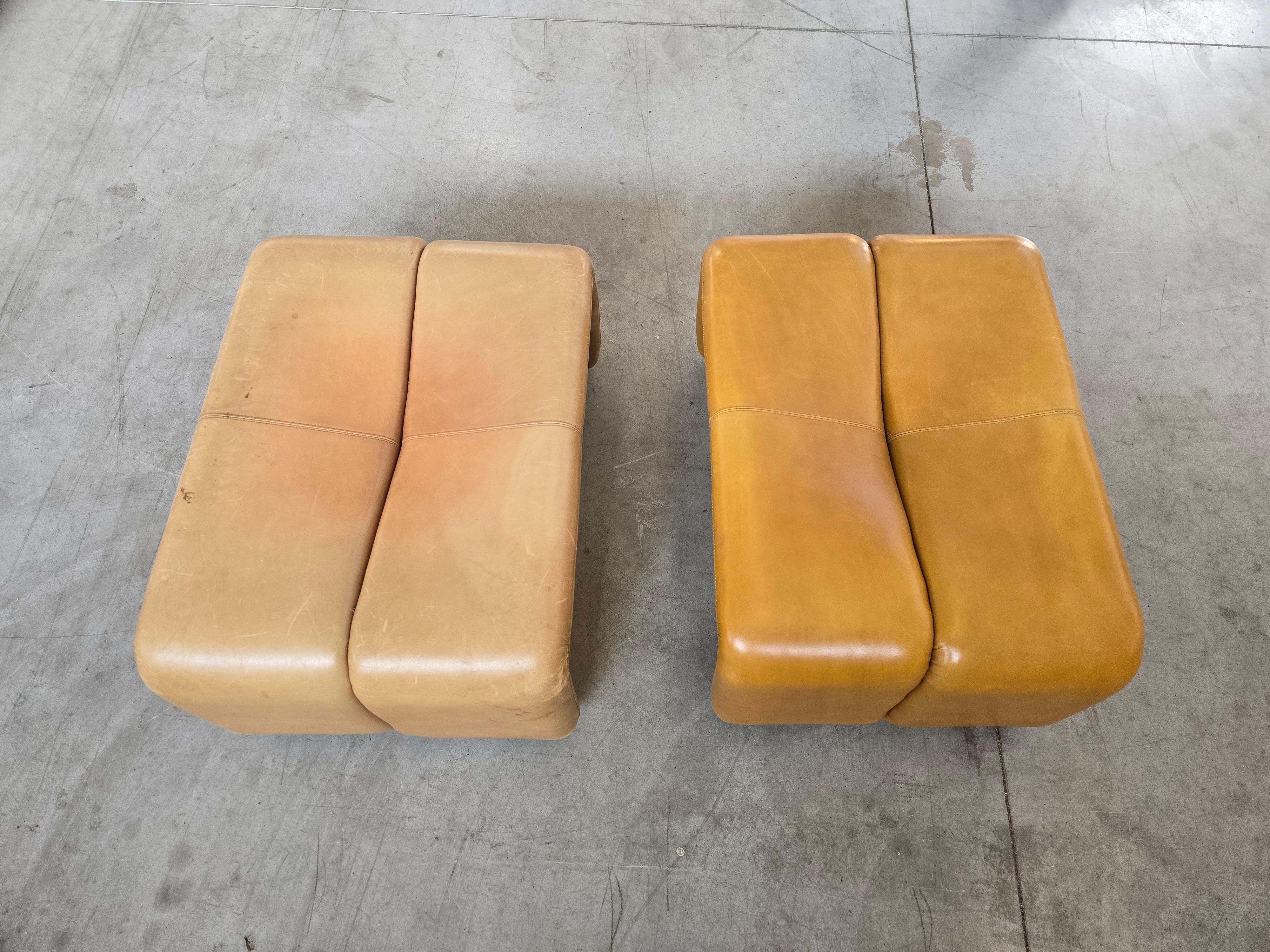 Cuir Paire de  modèle de pouf 