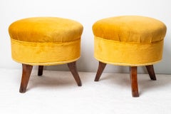 Pair of poufs, late 19th century