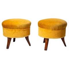 Used Pair of poufs, late 19th century