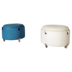 Paire de poufs Luigi Massoni pour Poltrona Frau, 1970
