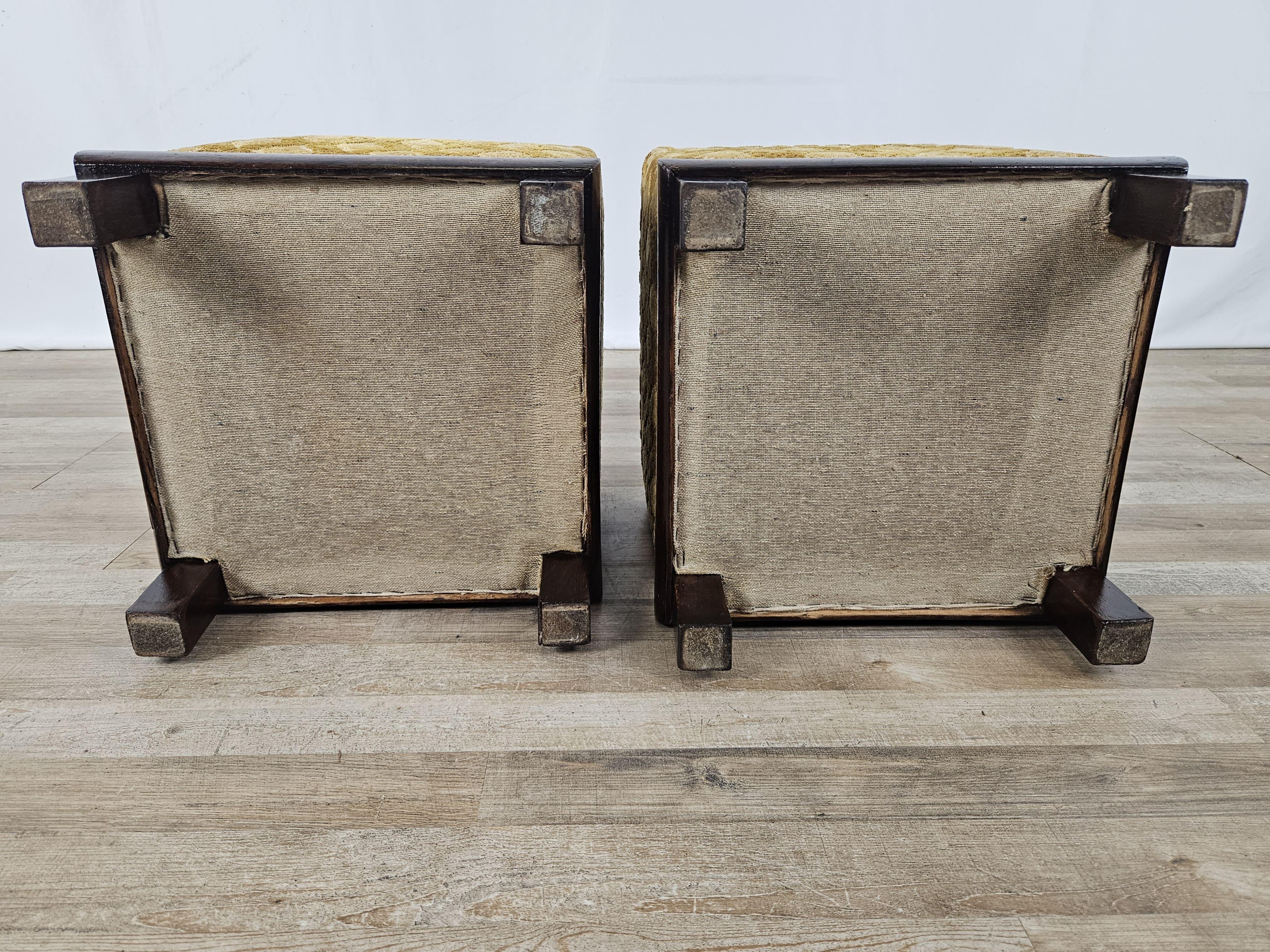 Paire de poufs Art Déco des années 1930 en vente 13