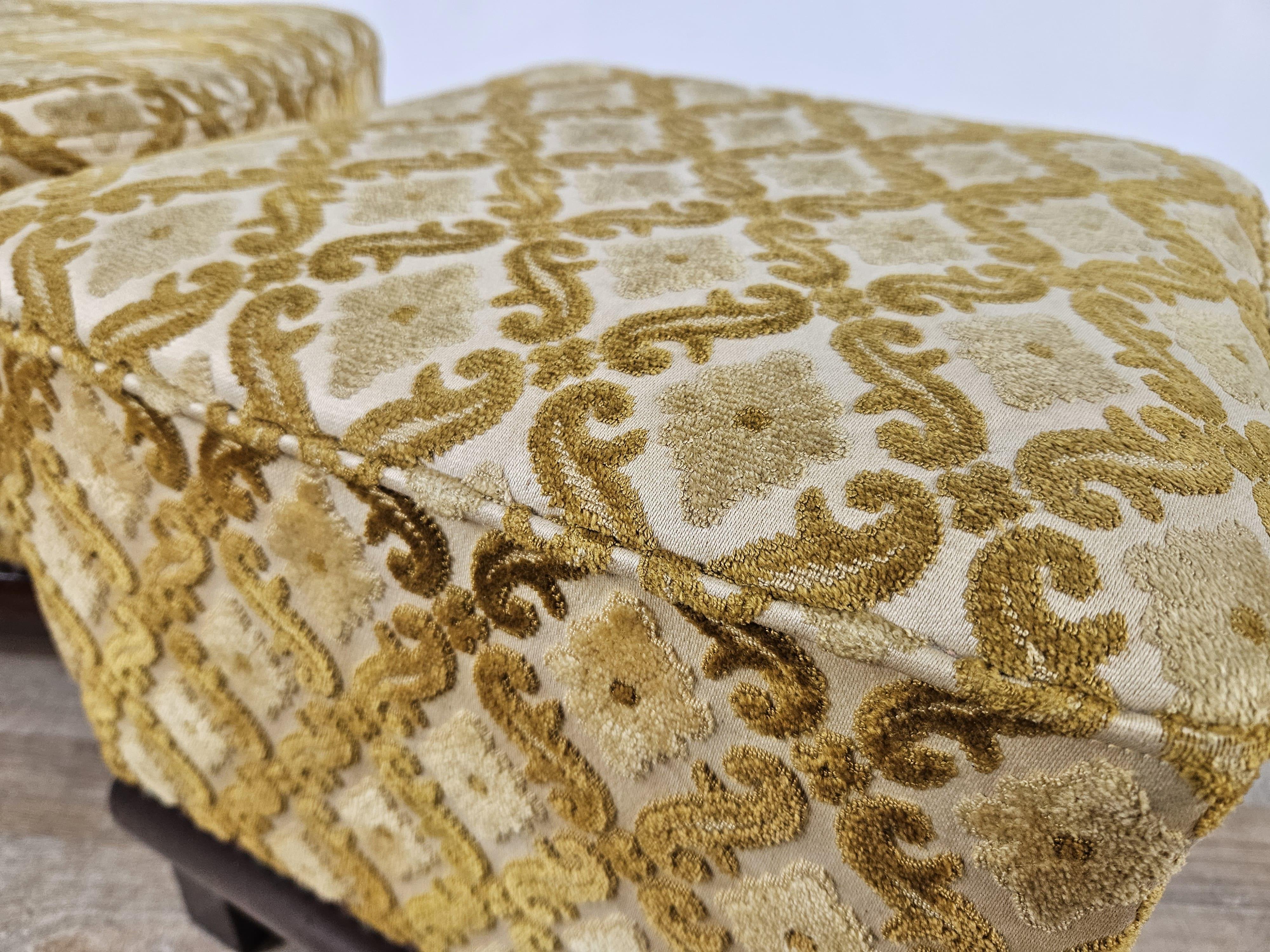 Laiton Paire de poufs Art Déco des années 1930 en vente