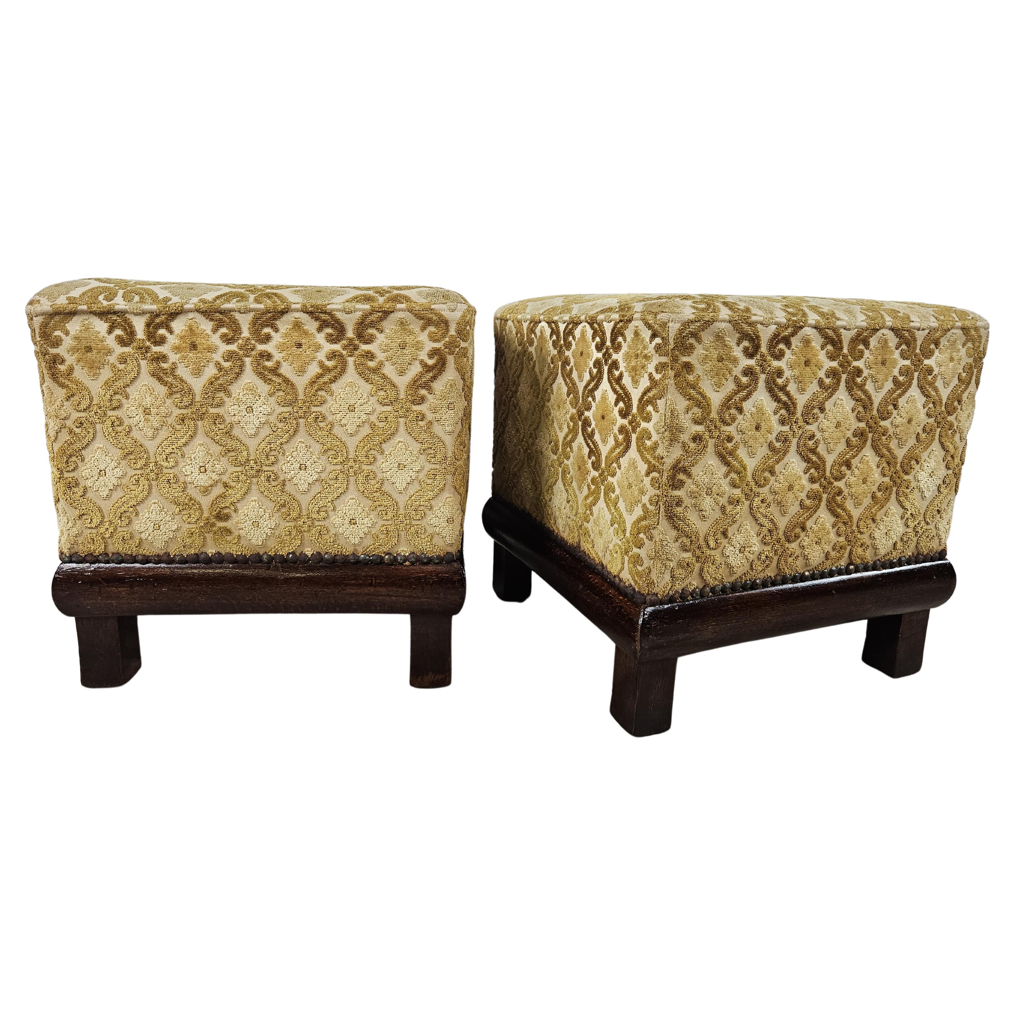 Pair of Art Deco ottomans 1930s 20th century