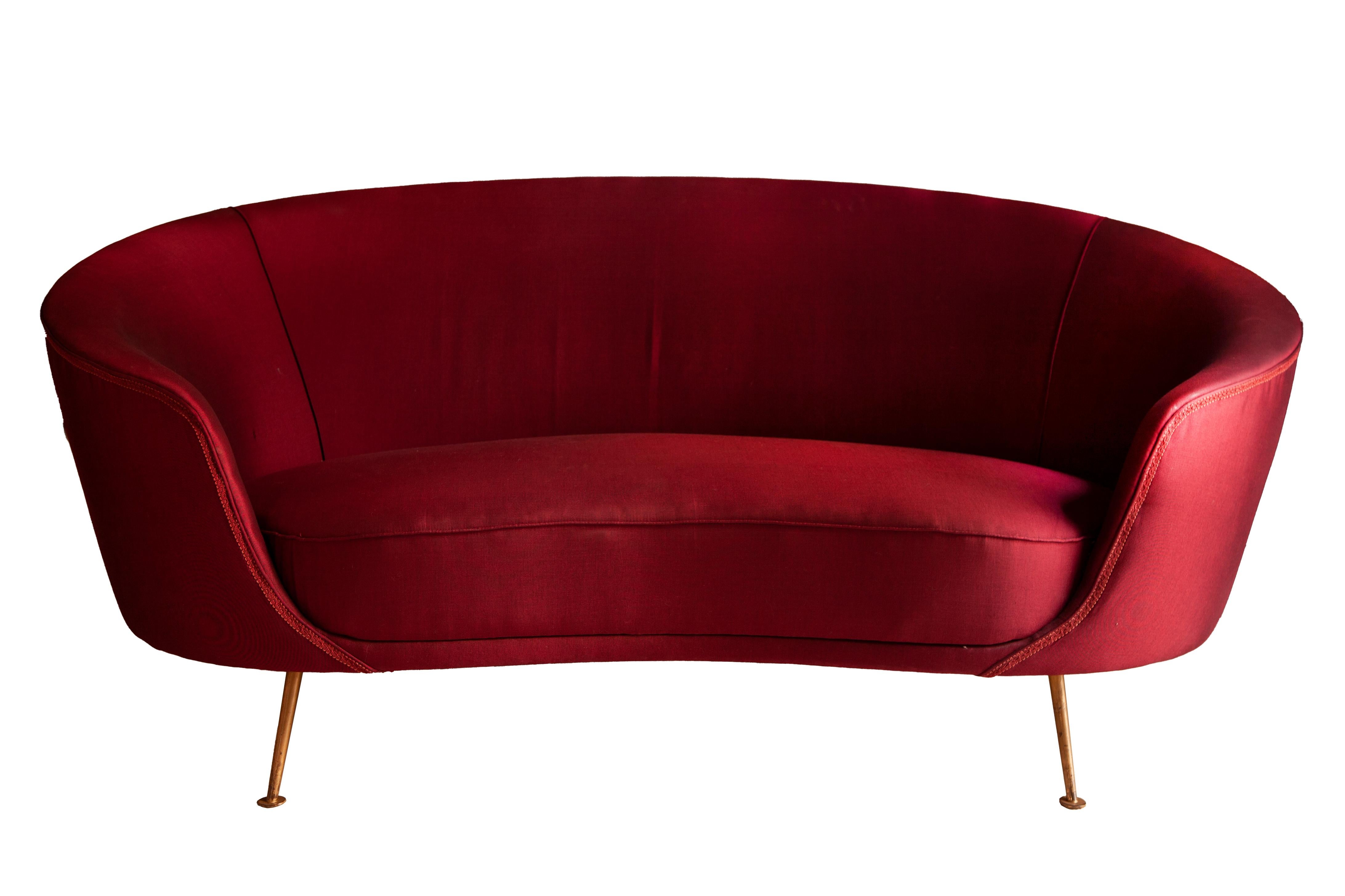 Coppia di rari divani uovo, Ico Parisi, modello 812, 177x77 cm, per Cassina 1953 en venta 3