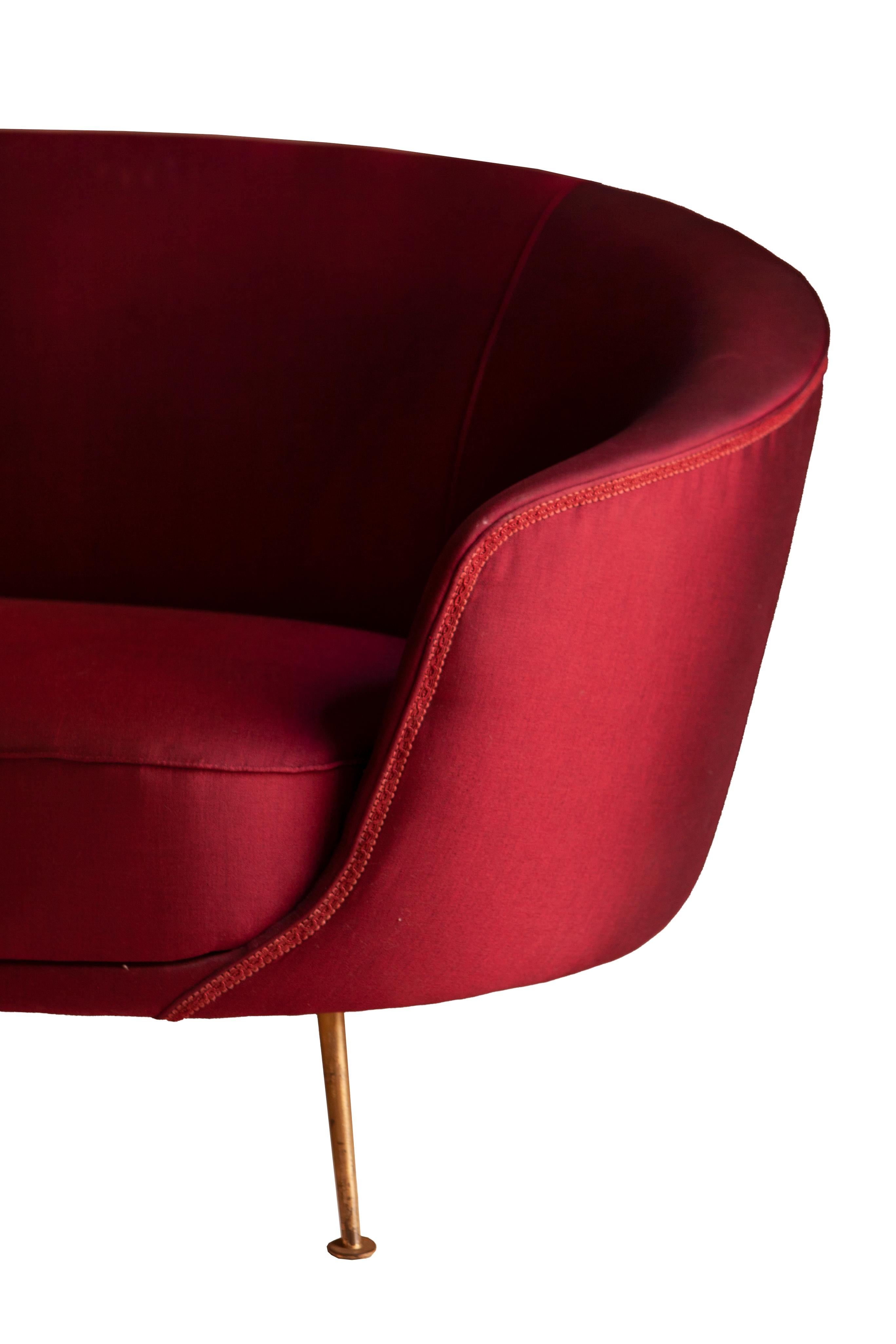 Coppia di rari divani uovo, Ico Parisi, modello 812, 177x77 cm, per Cassina 1953 en venta 6