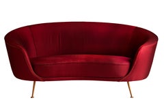 Coppia di rari divani uovo, Ico Parisi, modello 812, 177x77 cm, per Cassina 1953