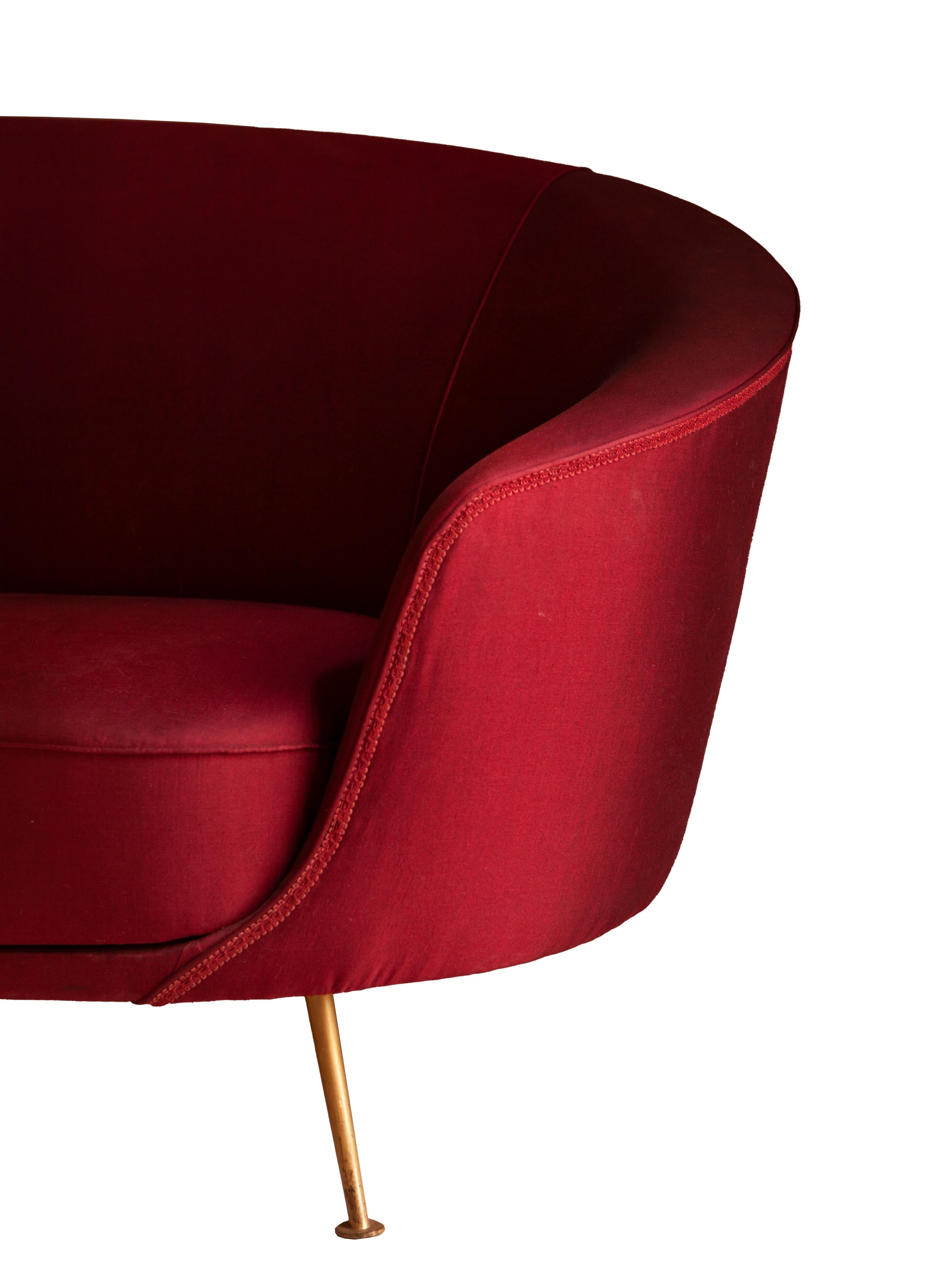 Coppia di rari divani uovo, Ico Parisi, modello 812, 177x77 cm, per Cassina 1953 Italiano en venta