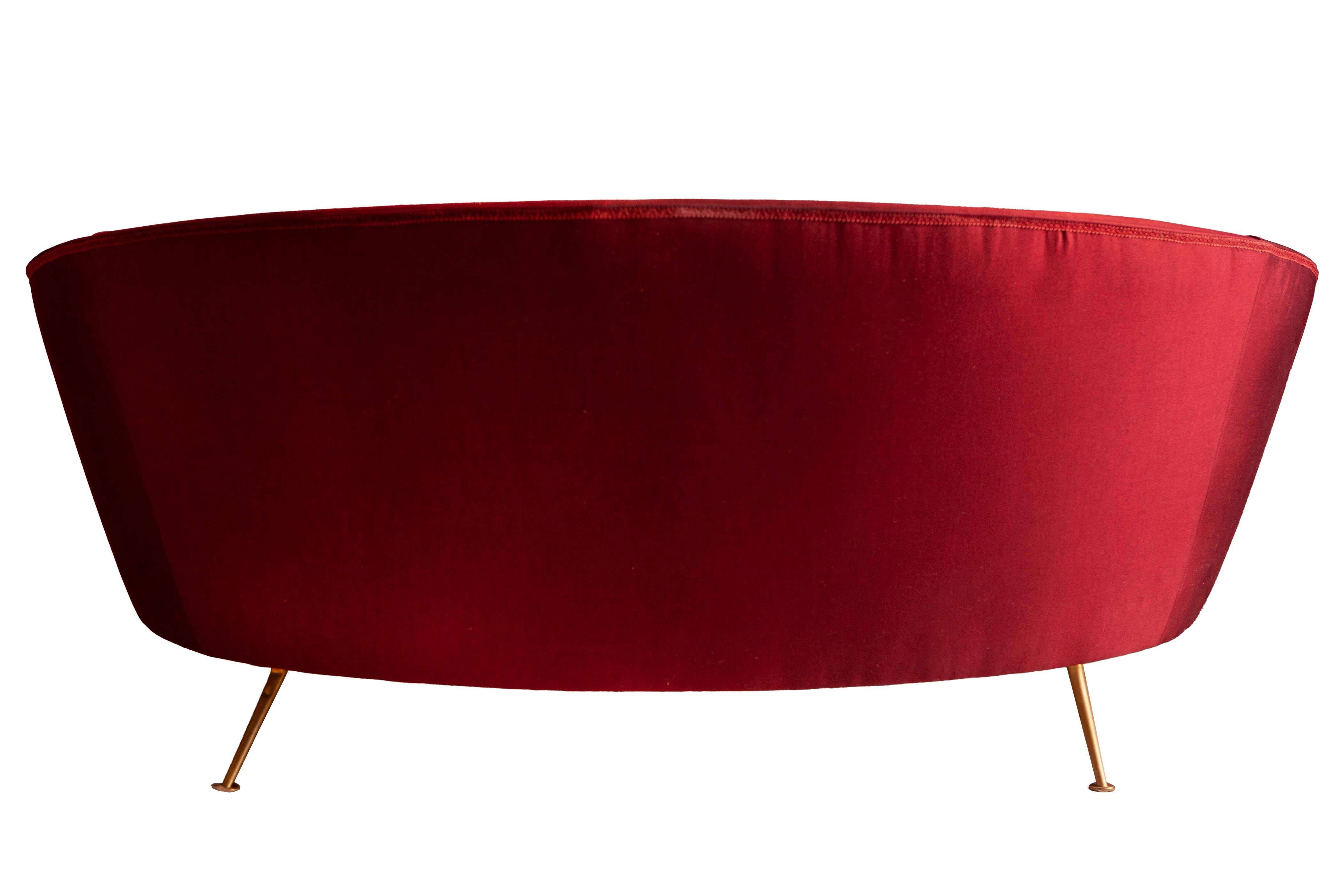 Coppia di rari divani uovo, Ico Parisi, modello 812, 177x77 cm, per Cassina 1953 en venta 1
