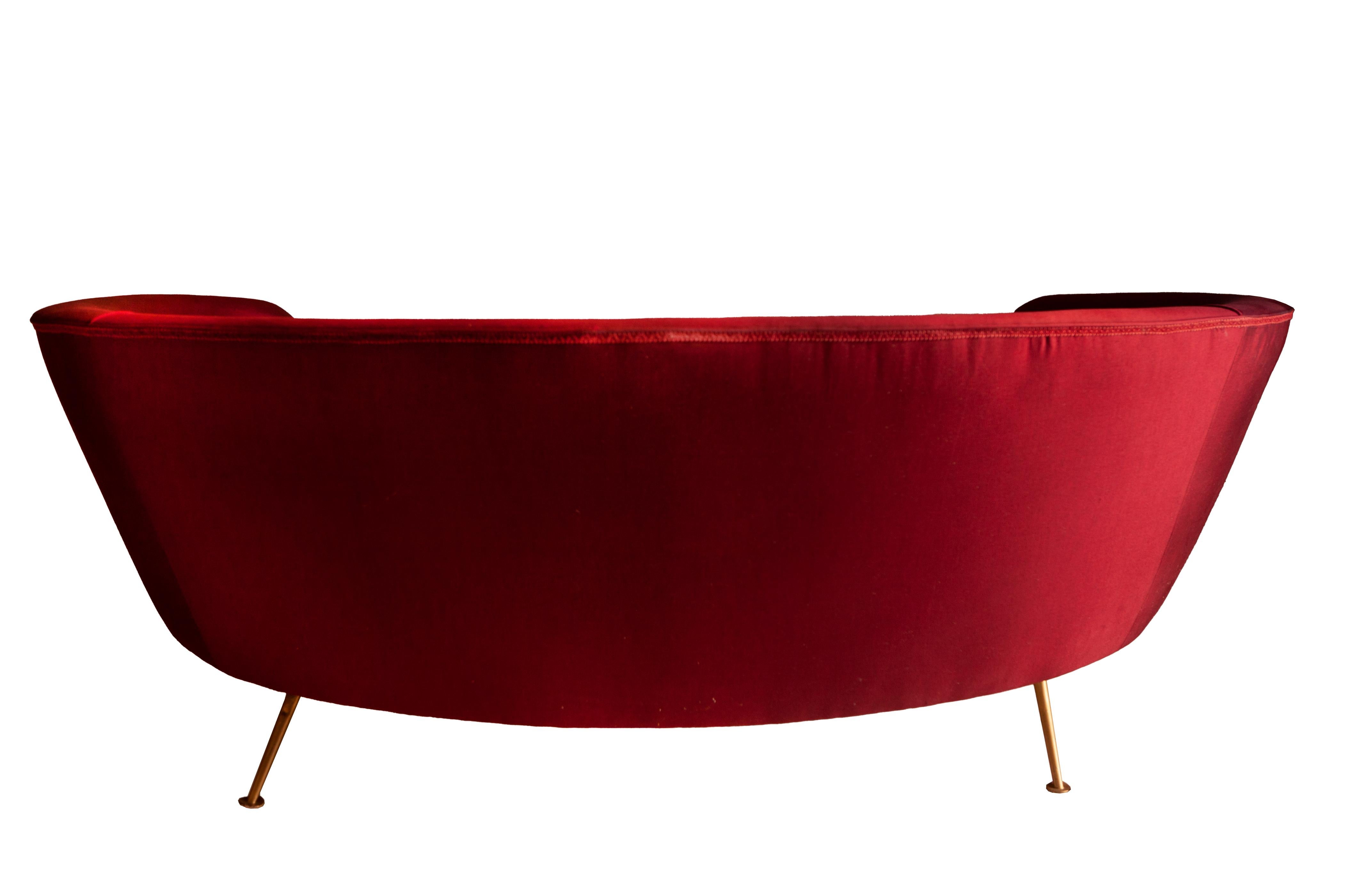 Coppia di rari divani uovo, Ico Parisi, modello 812, 177x77 cm, per Cassina 1953 en venta 2