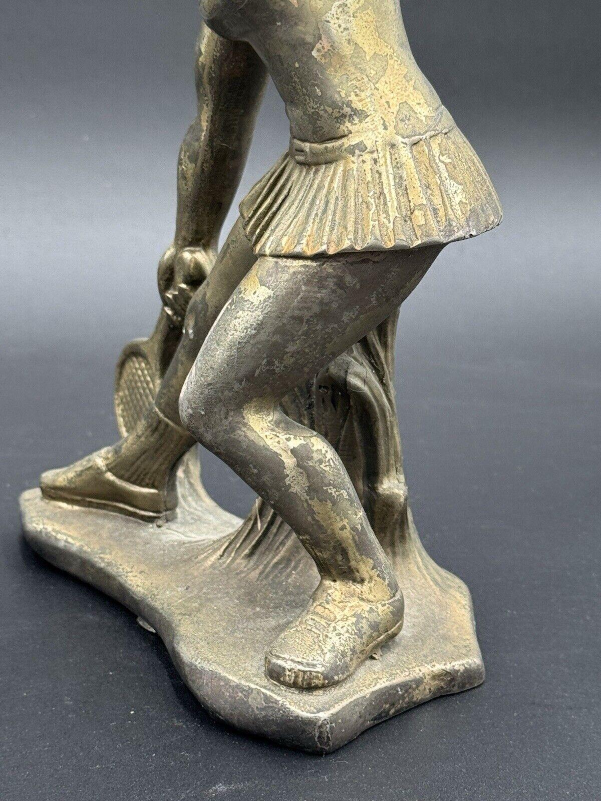 Coppia Di Sculture Art Decò Giovani Ragazzi Tennisti Tennis Anni ‘50 in vendita 4