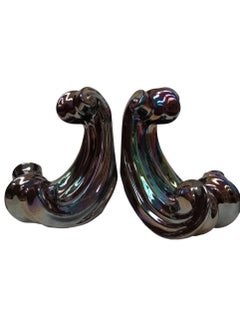 Coppia di sculture "Onde" in ceramica di Guido Mariani, Italia anni ’80.