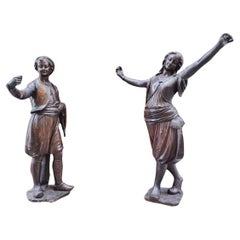 Coppia di sculture orientaliste