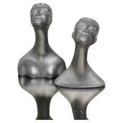 coppia di sculture volto di donna - Carlo Alberto Rossi per Gio Ponti