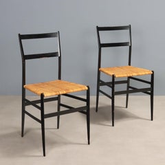 Pair of Chairs '699 Superleggera' by Gio Ponti production Cassina Anni 60