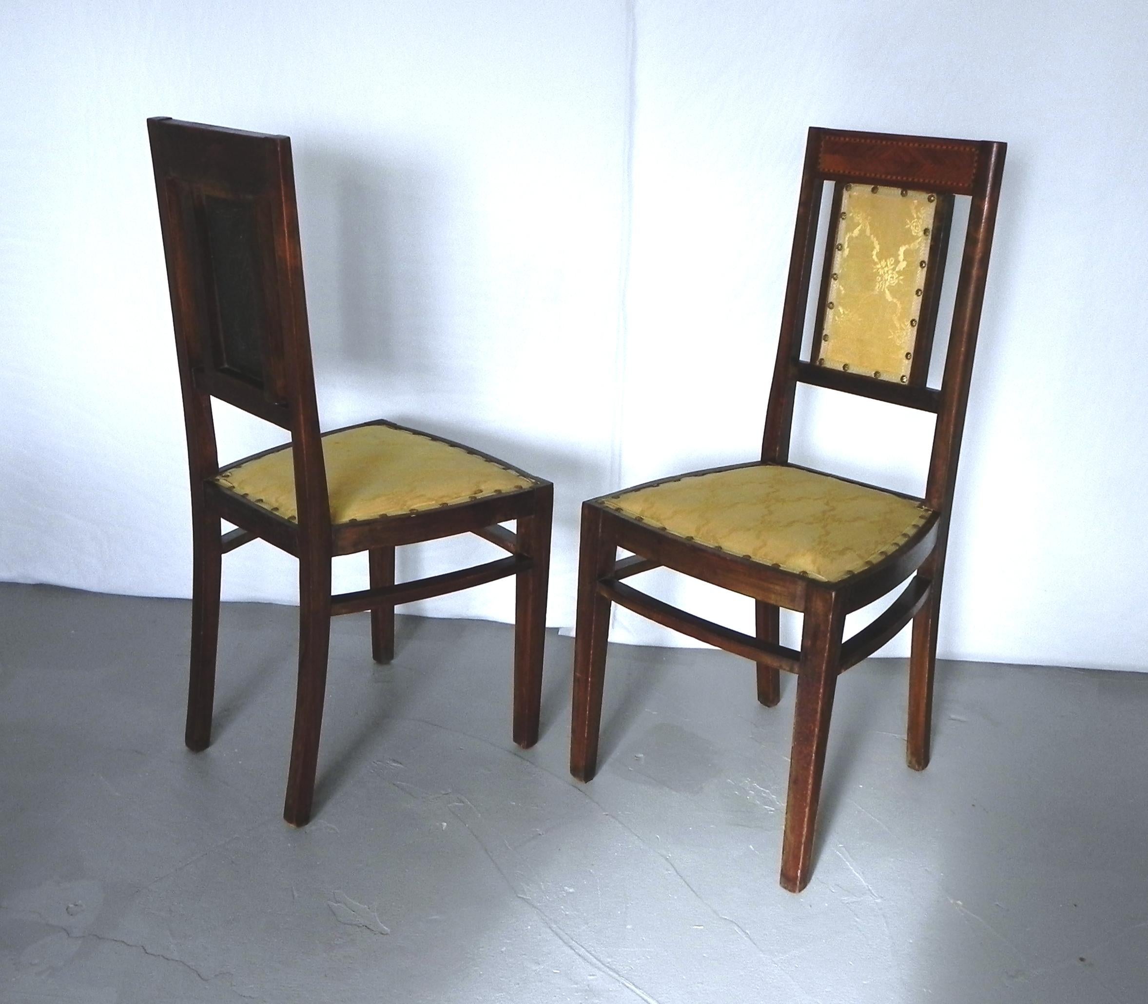 Coppia di sedie Art Nouveau, inizio '900 For Sale 3