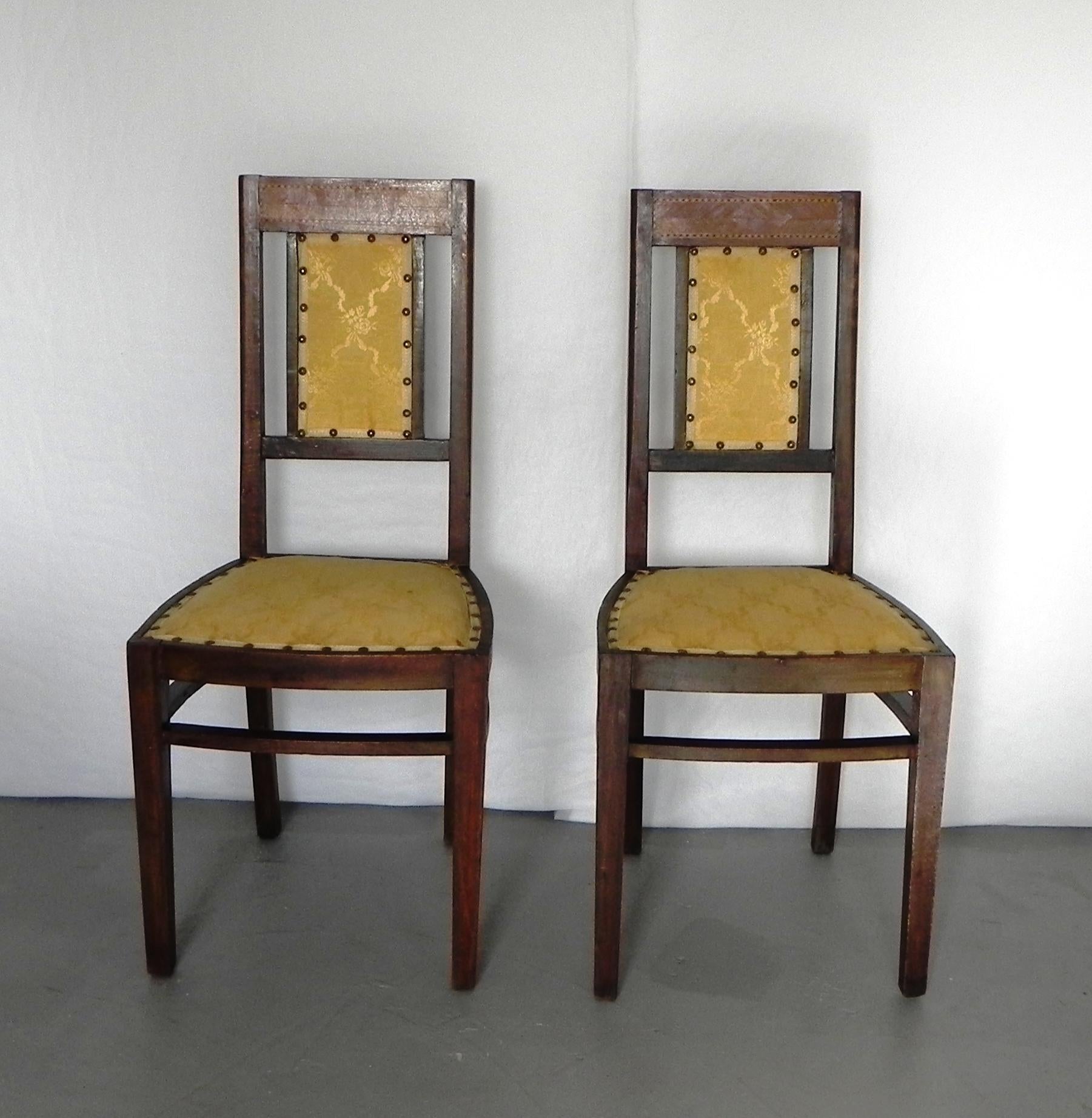 Coppia di sedie Art Nouveau, inizio '900 For Sale 4