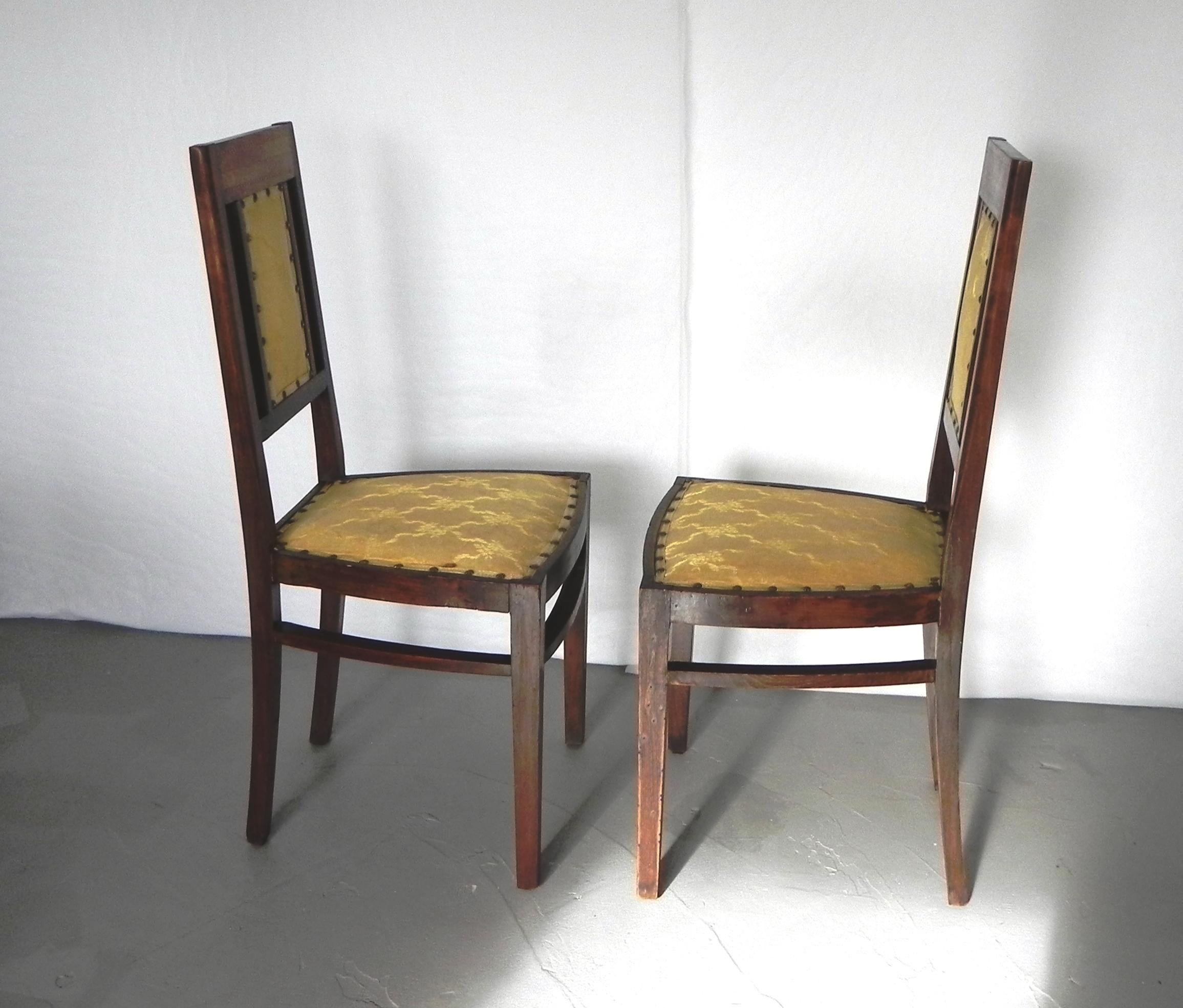 Early 20th Century Coppia di sedie Art Nouveau, inizio '900 For Sale