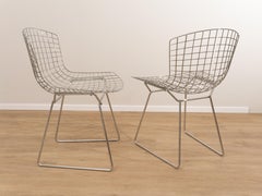 Pareja de sillas Bertoia de acero cromado de Harry Bertoia para Knoll, años 70