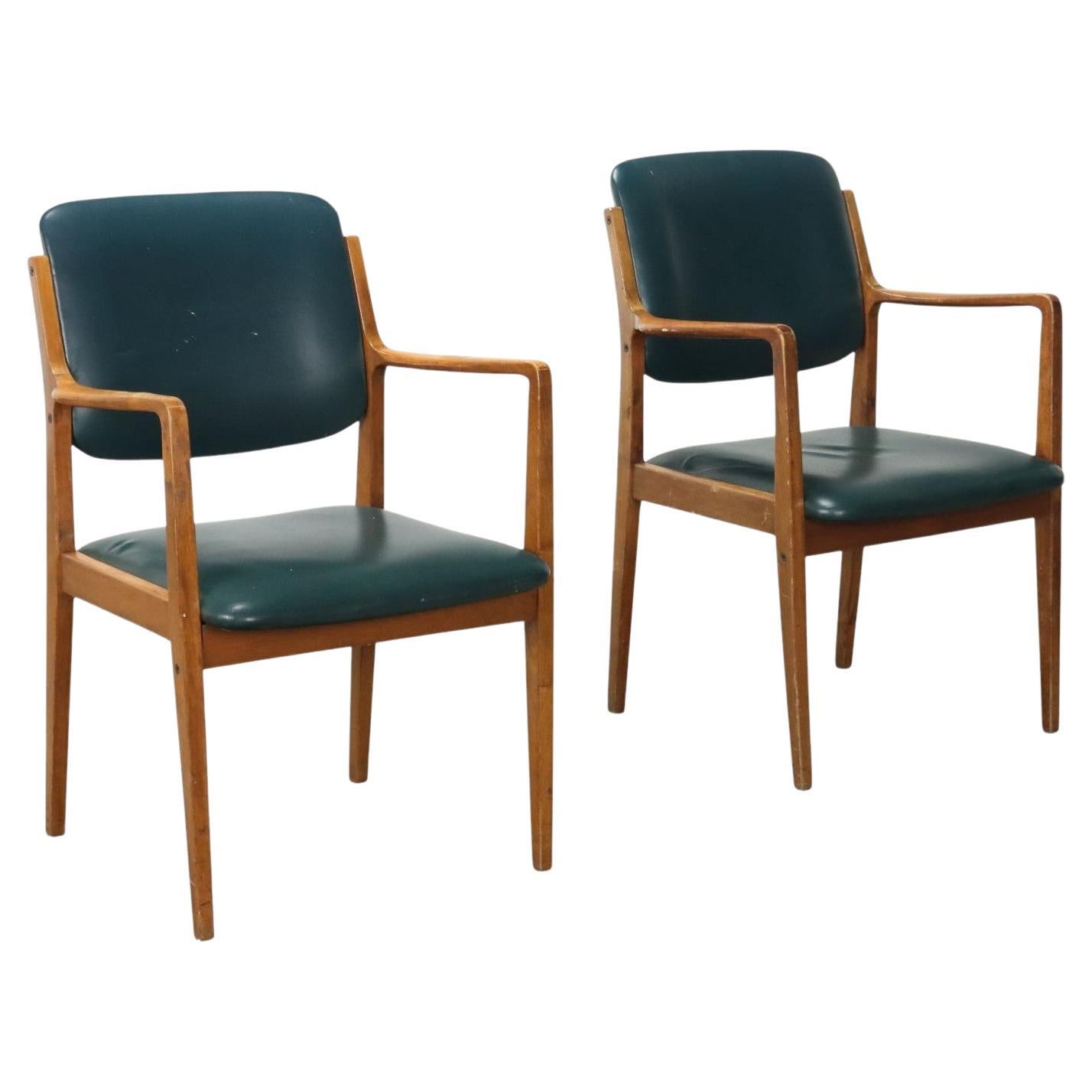 Pair of Chairs with Armrests 50s-60s Years