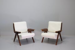 Pair Of Gianfranco Frattini Model 831 Lounge Chairs For Cassina, 1950s