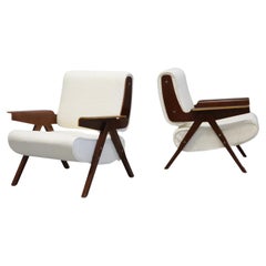 Vintage Pair Of Gianfranco Frattini Model 831 Lounge Chairs For Cassina, 1950s