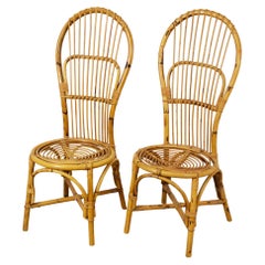 Pair of bamboo chairs, Italy, circa 1960s.