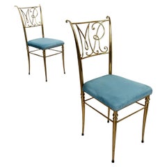 Coppia di Sedie in Ottone Anni 50-60