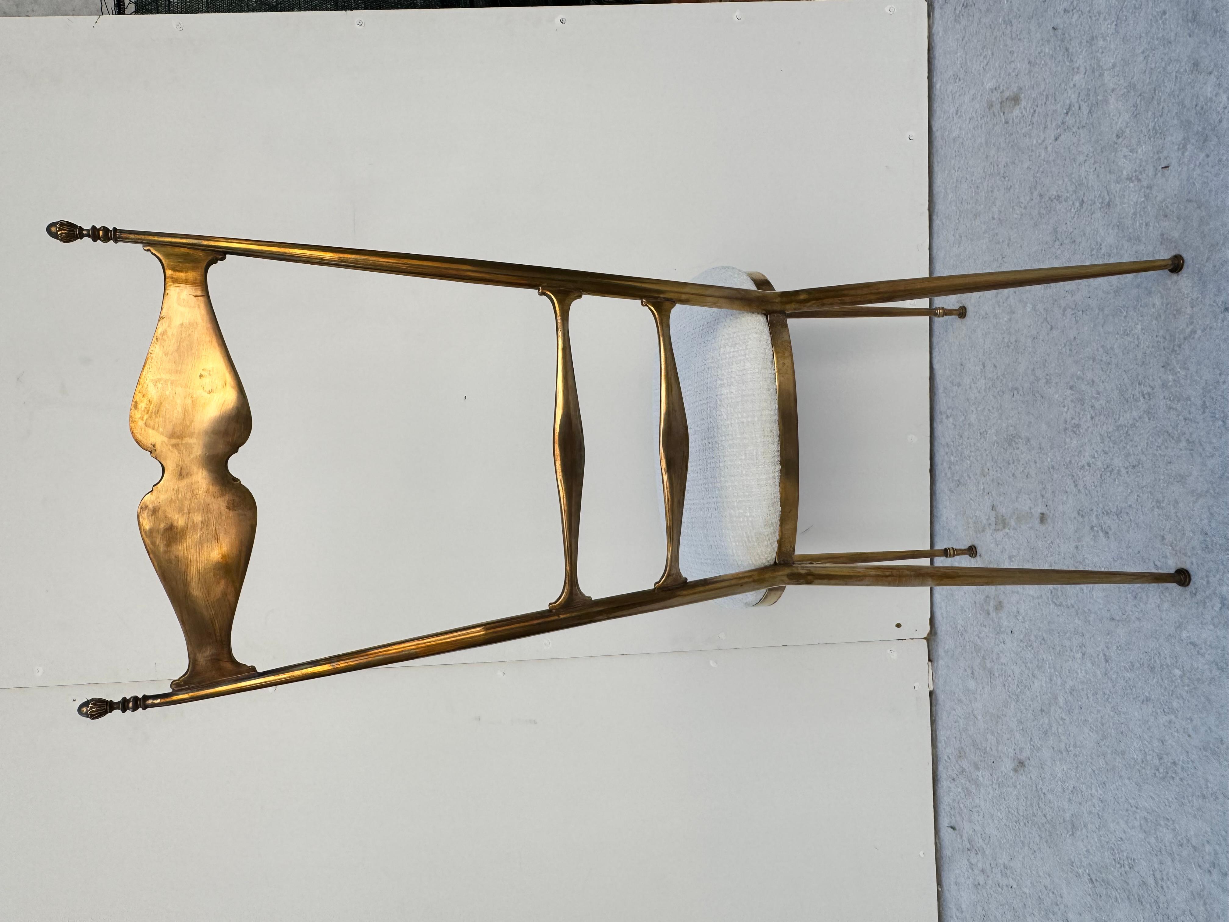 Coppia di Sedie in ottone, Anni '50 in vendita 2