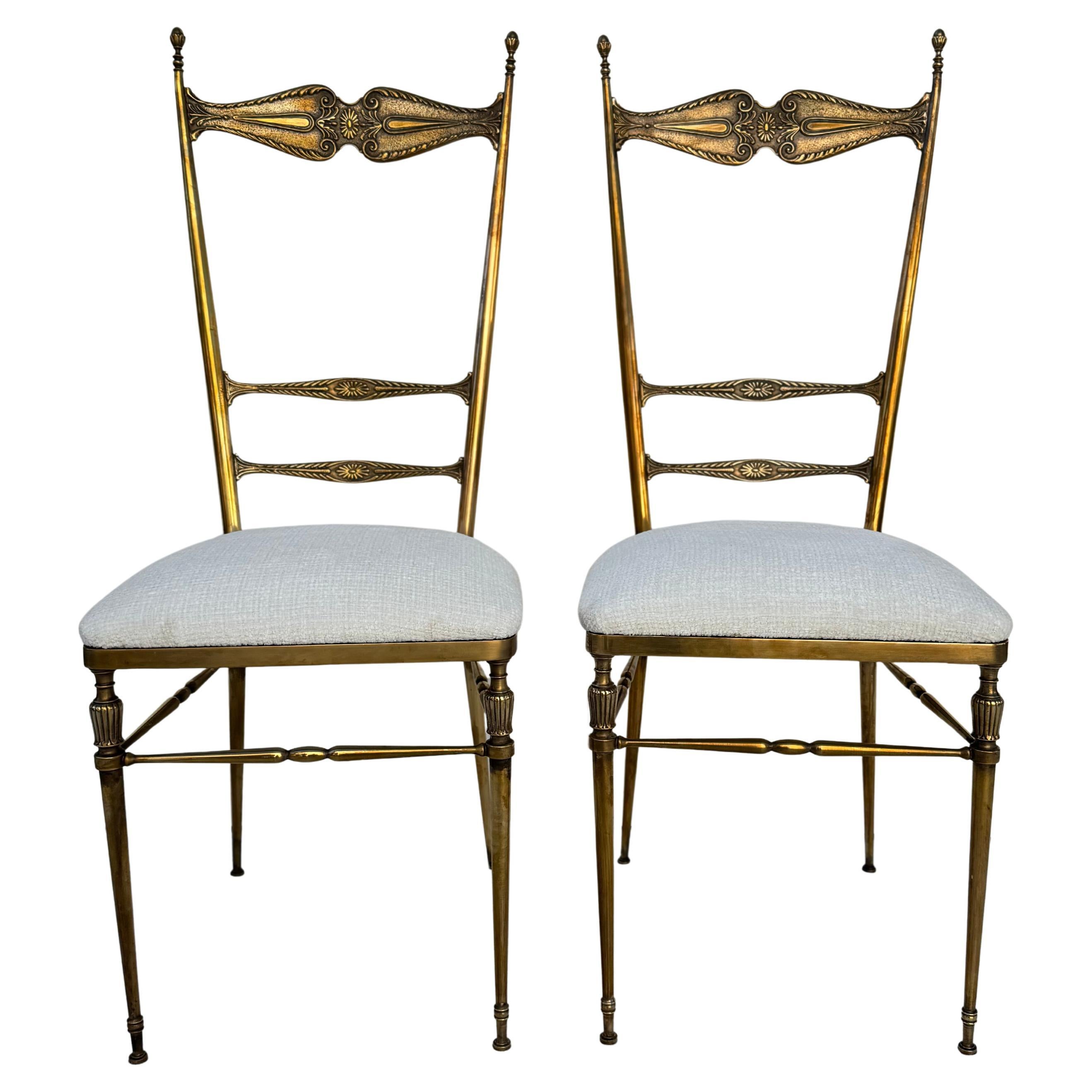 Coppia di Sedie in ottone, Anni 
50