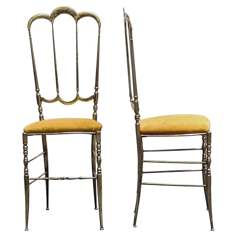 Brass Chairs Chiavarine Ottone Pair Of Chiavarina Brass Chairs 
