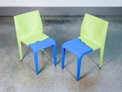 Pair of Laleggera chairs, part of the work "Mezzoterra Mezzomare" by PISTOLETTO