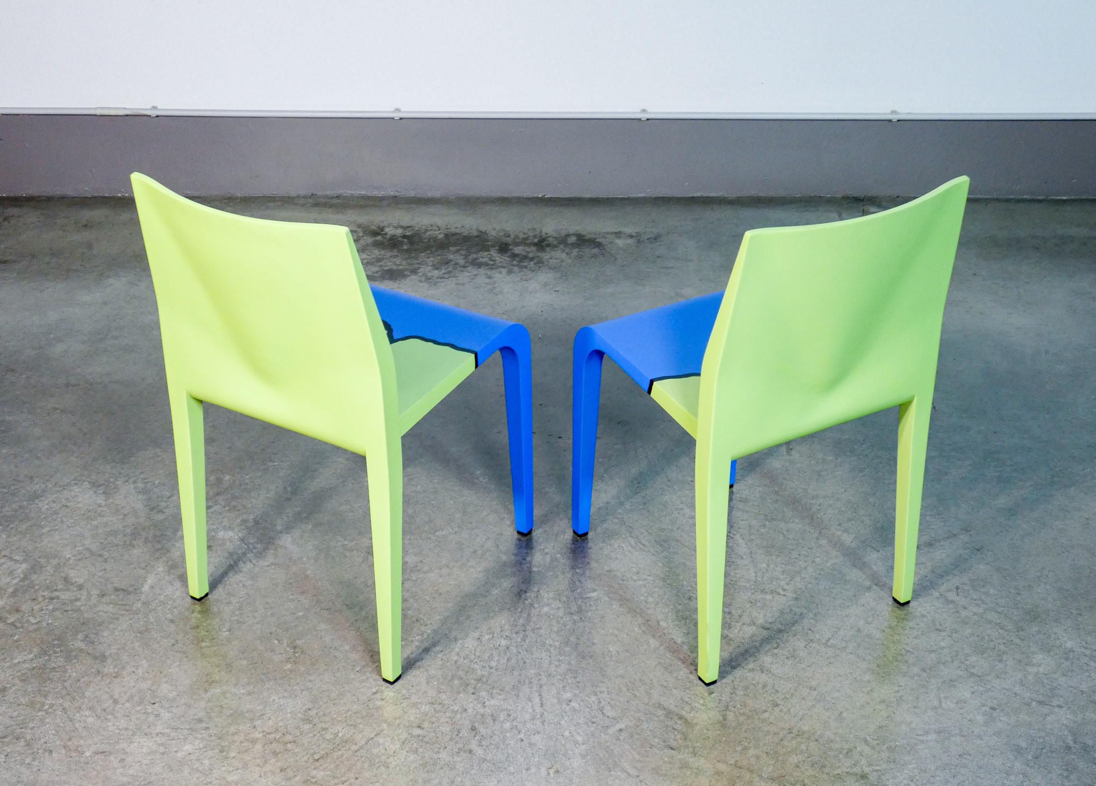 Acrylic Pair of Laleggera chairs, part of the work 