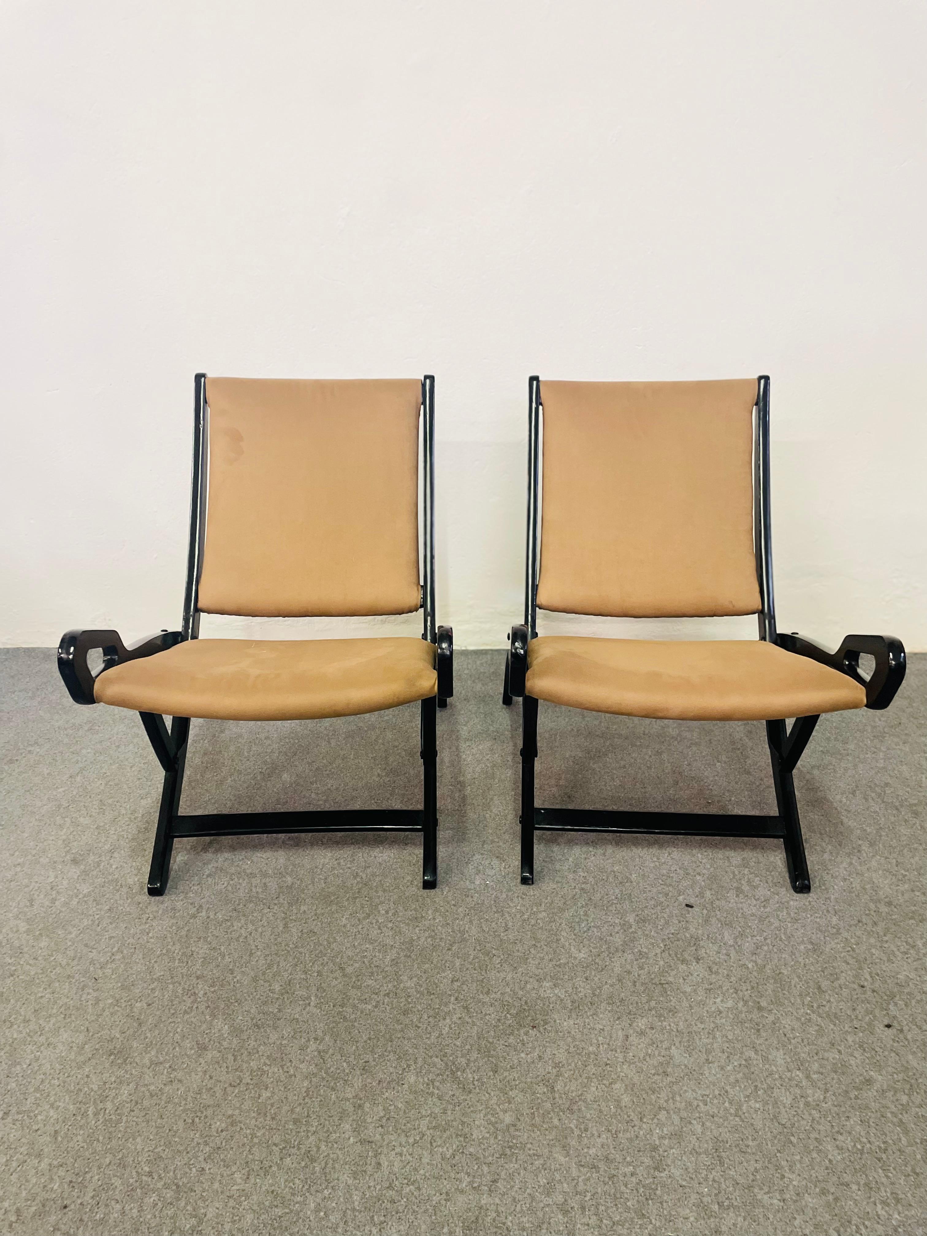 Paar Stühle Modell Niffea, von Gio Ponti für Reguitti, 1950er Jahre (Italian) im Angebot