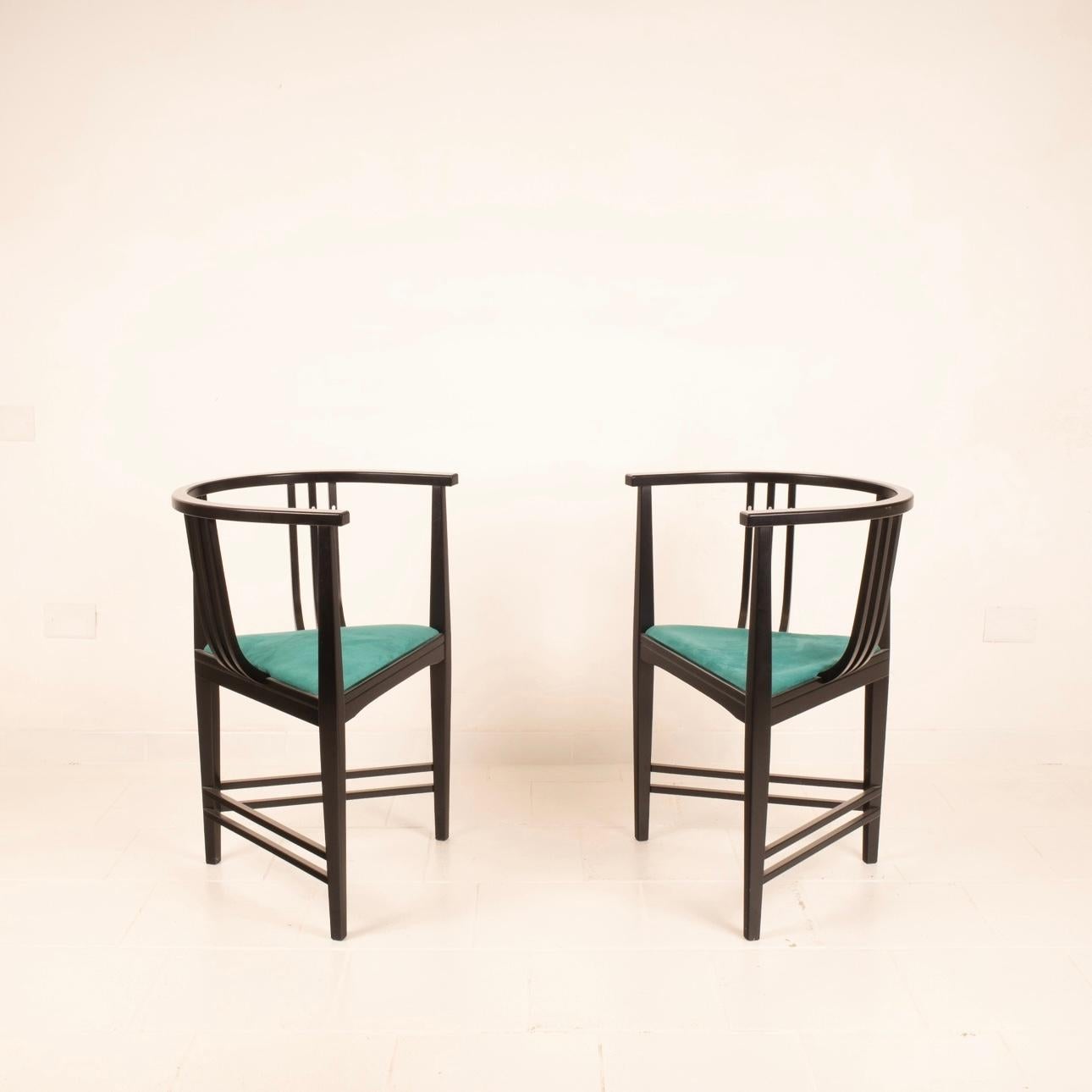 Late 19th Century Coppia di sedie nello stile di Ernest Archibald Taylor 1980 For Sale