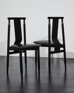 Paar schwarze "Lierna"-Stühle, Achille und Piergiacomo Castiglioni, Gavina, 1959