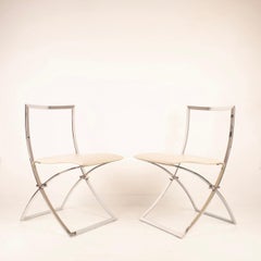 Coppia di sedie pieghevoli "Luisa" di Marcello Cuneo per Mobel